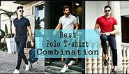 how to style Polo T-shirt / Best color combinations for Polo T-shirt polo T-shirt outfit ideas