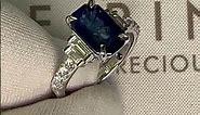 emerald cut sapphire ring 3531v