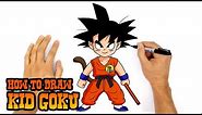 How to Draw Kid Goku | Dragon Ball Z