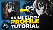 Anime Glitch Profile Tutorial | How to make glitch effect anime profile on Photoshop | Flash GFX