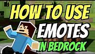 How to Get and Use Emotes in Minecraft Bedrock!