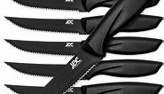 Lux Decor Collection Knives Set Stainless Steel - Serrated Kitchen Steak Knives Set of 8 Pieces Dinner Knives Set - Steak Knives Set Dishwasher Safe
