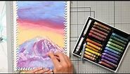 EASY! Oil-Pastel Mountain Step-by-step Tutorial