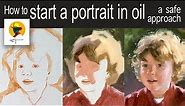 How to start a portrait in oil. Fundamental approach to prevent mistakes. Complete tutorial.