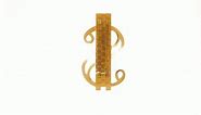 14k Yellow Gold Polished Dollar Sign Money Clip for Men