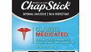 ChapStick Classic Medicated Lip Balm Tube, Chapped Lips Treatment and Skin Protectant - 0.15 Oz