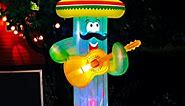 SEASONBLOW 7Ft Cinco De Mayo Day Mexican Party May 5 Inflatable Cactus Mexicano Decor Taco Sombreros Glasses with Props Guitar and Disco Light Fiesta Maracas Blow up for Garden Indoor Outdoor Party