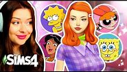 Creating Sims as ICONIC Cartoon Characters in The Sims 4 CAS