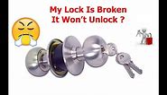 Broken Handle Lock FIx ---- Won't Unlock ---- Will Not Open