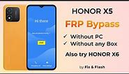 Huawei Honor X5 FRP Bypass | Google Account Unlock | Unlock Tool 2024 | Android 12 | Try Honor X6
