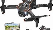 AVIALOGIC Mini Drone with Camera for Kids, Remote Control Helicopter Toys Gifts for Boys Girls, FPV RC Quadcopter with 1080P HD Live Video Camera, Altitude Hold, Gravity Control, 2 Batteries, Black