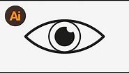 Learn How to Draw an Eye Icon in Adobe Illustrator | Dansky