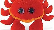 DolliBu Plush Crab Stuffed Animal - Soft Huggable Big Eyes Red Crab, Adorable Marine Life Playtime Crab Plush Toy, Cute Sea Life Cuddle Gift for Kids & Adults - 6 Inch