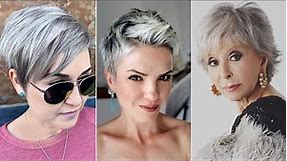 Gray Hair Styles Trending In 2024 Grey Hair Cuts Over 50 Short Grey Hair Ideas Grey Curly Hair