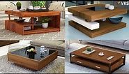 Wooden Centre Coffee Table Design | Living Room Tea Table | Walnut Coffee Table Sofa Side Table