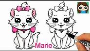 How to Draw a Cat 🎀Marie from Aristocats