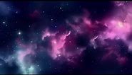 seamless space texture background stars in the night sky with purple pink and blue nebula