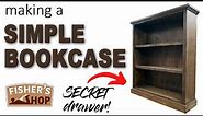 Woodworking: Making a simple bookcase with hidden storage!