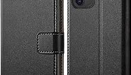 HOOMIL MagFlip Case for iPhone 11 - Leather Wallet Flip Folio Magnetic Cover with 2 Card Holders, Cash Pocket, and Foldable Stand - Black
