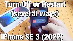iPhone SE 3 (2022): How to Turn Off or Restart (several ways)