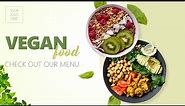Vegan Menu - Digital Signage PowerPoint Animated Template (Restaurant Food Menu Board)
