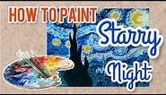 How to Paint Starry Night | Step by step | Van Gogh Art Lesson