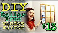 Dollar Tree DIY Farmhouse Window Mirror