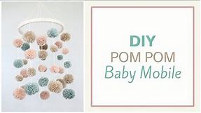 DIY Baby Mobile | BOHO Nursery Decor | POM POM Baby Mobile
