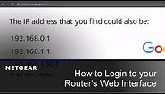 How to Login to your NETGEAR Router's Web Interface | PC and Mac