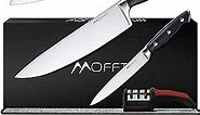 Chef Knife Set with Knife Sharpener, German EN1.4116 Stainless Steel, Ultra Sharp Professional Ergonomic Handle, Knives Set for Kitchen with Gift Box