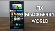 BlackBerry 10 App World Fix!!! How to Fix the BlackBerry App Store!!!