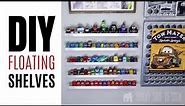 DIY Floating Shelves to Display Toy Cars