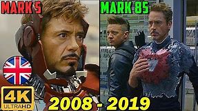 😎 All IRON MAN Suit. Transformation Scene Ultra HD (Iron man 2008 — Avengers: Endgame 2019)