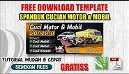 TEMPLATE BANNER CUCI MOTOR & MOBIL / STEAM MOTOR | FREE DOWNLOAD | Corel Draw