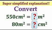 Converting Square Centimeter to Square Meter and Vice Versa