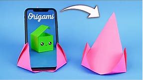 How to make Paper Mobile Stand | Origami Phone Holder | Paper craft
