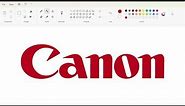How to draw the Canon Inc. logo using MS Paint | How to draw on your computer