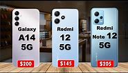 Galaxy A14 5G vs Redmi 12 5G vs Redmi Note 12 5G