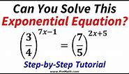 How to Solve Exponential Equations with Fractional Bases: Step-by-Step Tutorial