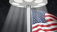 PPQ Solar Flagpole LED Light,New 136 LED 10000h Lifespan Flag Pole Light for 15-25 Ft Poles,Solar Powered Waterproof Lighting on Outdoor Pole Top,10 Hour Dusk to Dawn Auto On/Off