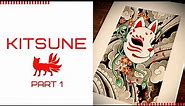 How to draw a stunning Kitsune Mask (part 1)
