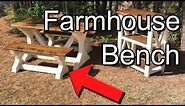 DIY Farmhouse Table Bench with Build Plans