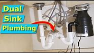 How to Install Dual Kitchen Sink Drain Plumbing Pipes