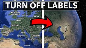 HOW TO TURN OFF LABELS on the Google Earth (Browser)