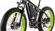 1500W Electric Bike for Adults, 26" Fat Tire Electric Mountain Bicycle, 48V 22.4Ah Removable Li-Ion Battery, Max 30.5Mph E-Bike Snow Beach,Electric Bicycle with 7 Speed Suspension Fork
