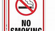 No Smoking Sign,2 Pack No Smoking Metal Reflective Signs - 10 x 7 .040 Rust Free Heavy Duty Aluminum sign - UV Printed With Professional Graphics - Easy To Mount - Indoor & Outdoor Use