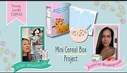 Mini Cereal Box (party favor) with Amanda Lace