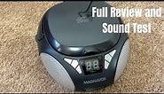 Magnavox MD6924 Portable Top Loading CD Boombox with AM/FM Stereo Radio