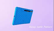 Fintie Silicone Case for Samsung Galaxy Tab S9 FE 5G 10.9 Inch/Galaxy Tab S9 11 Inch 2023, [S Pen Holder] Honey Comb Series Kids Friendly Light Weight Shock Proof Protective Cover, Blue