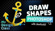 How To DRAW SHAPES With The Pen Tool In Photoshop